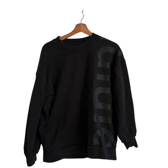 (4) NWT $108 Lululemon Perfectly Oversized Crew *Logo Black‎ - Picture 5 of 6